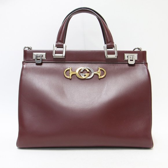 GUCCI Red Leather Horsebit Shoulder Bag - Picture 3 of 10